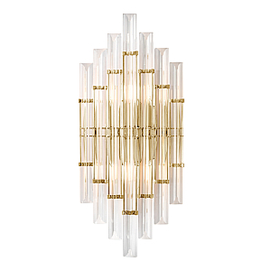 Настенный светильник Crystal Lux SARAGOSA AP2 BRASS/TRANSPARENTE
