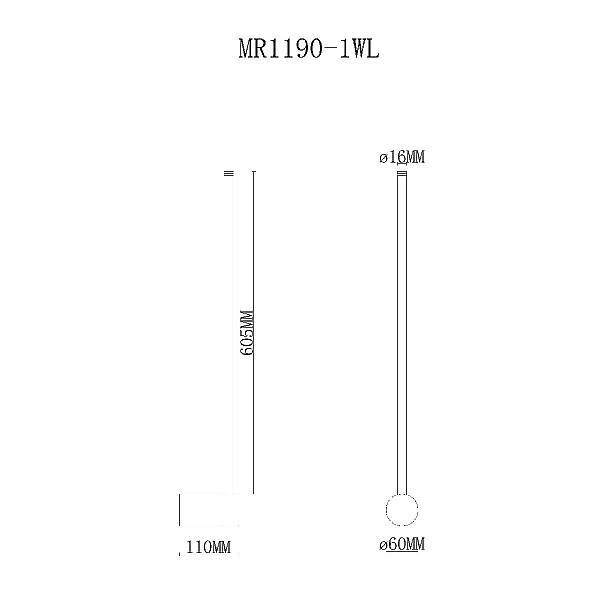 Настенный светодиодный светильник MyFar Sunn MR1190-1WL