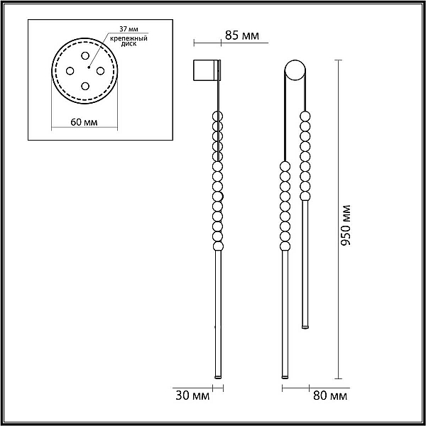Настенный светильник Odeon Light MONELLA 6639/16WL