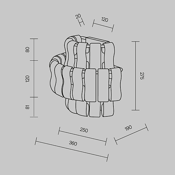 Настенный светильник Maytoni Boulder MOD538WL-02MG