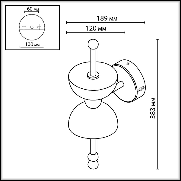 Настенный светильник Odeon Light Feliz L-Vision 6685/7WL