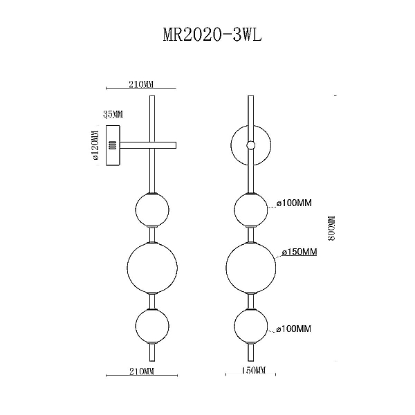 Бра MyFar Violla MR2020-3WL