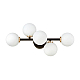 Настенный светильник Lumina Deco Marsiada LDW 6033-5 BK+F.GD