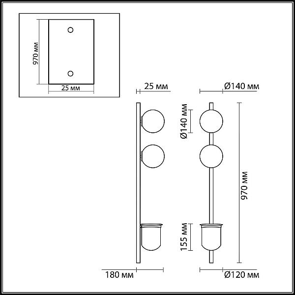 Настенный светильник Odeon Light Walli Flower 4681/2WA