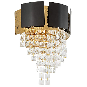 Настенный светильник Lumina Deco LDW 7045-2 BK+GD