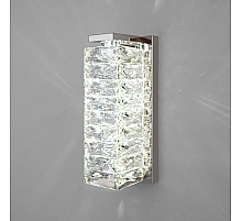 Настенный светильник Eurosvet Blitz 40259 LED хром/ прозрачный хрусталь Strotskis a065321