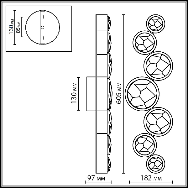 Настенный светильник Odeon Light L-Vision Spilla 7174/15WLA