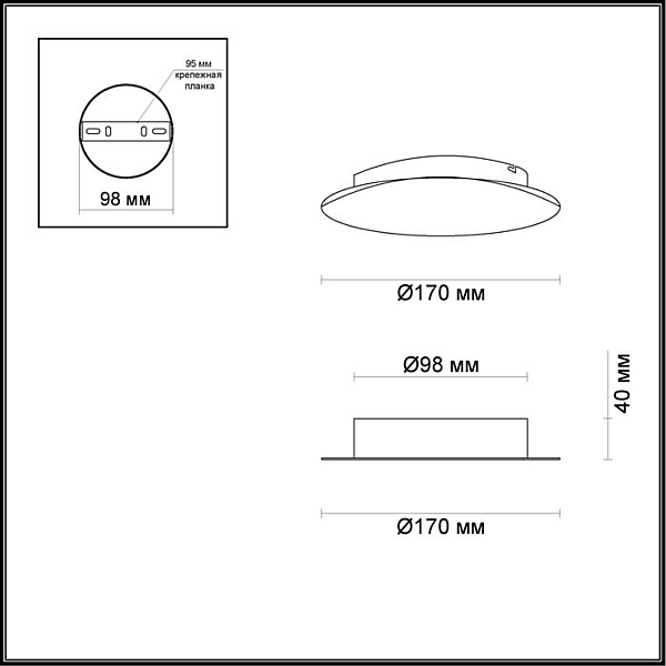 Настенный светодиодный светильник Odeon Light Hightech Lunario 3562/6WL
