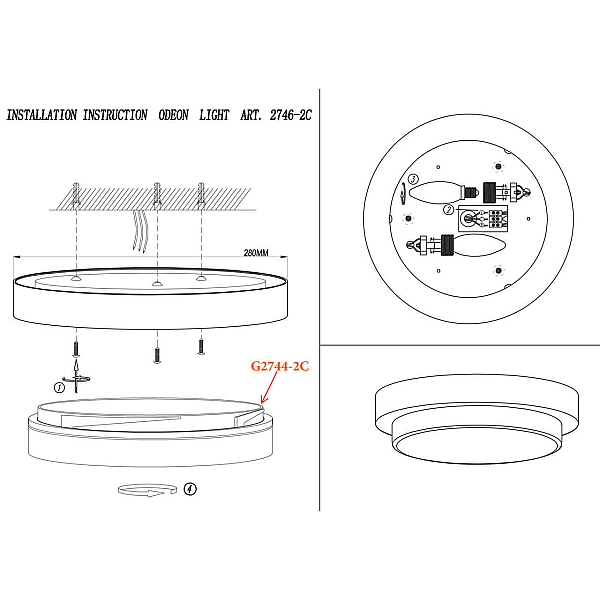 Настенный светильник Odeon Light Drops Holger 2746/2C
