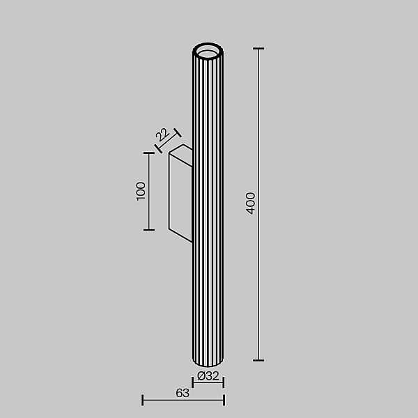 Бра Maytoni Technical Calipso C082WL-12W2.7K-BS