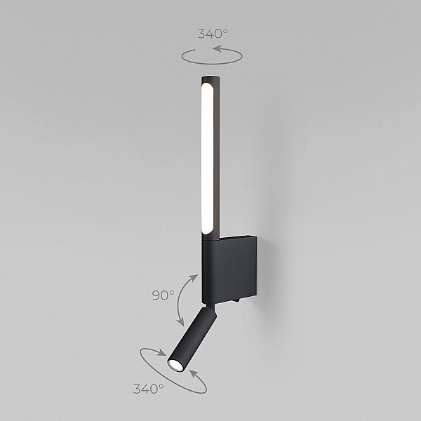 Настенный светодиодный светильник Elektrostandard Sarca 4690389180583 40111/LED черный a057584