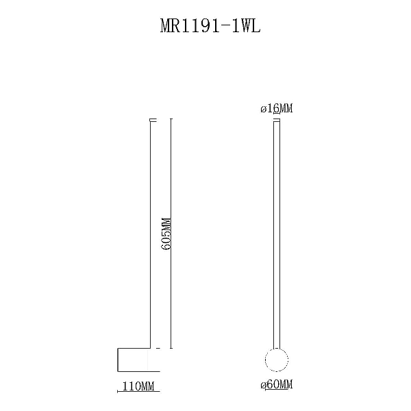 Настенный светодиодный светильник MyFar Sunn MR1191-1WL