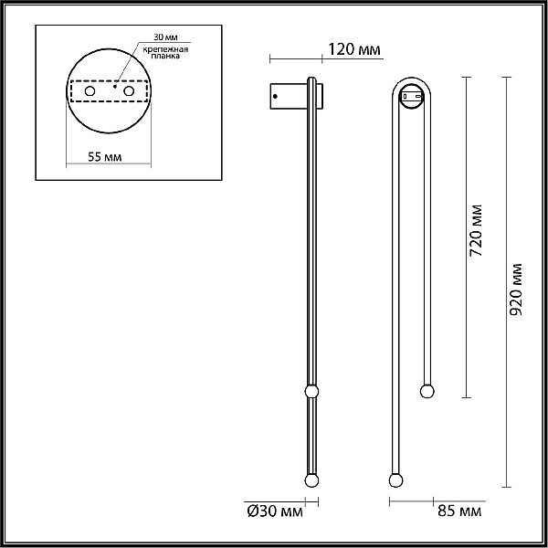 Настенный светильник Odeon Light MEMFI 6633/18WL