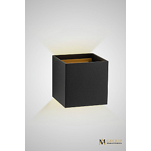 Настенный светильник AM Group AM112-2X5W-BK+GD