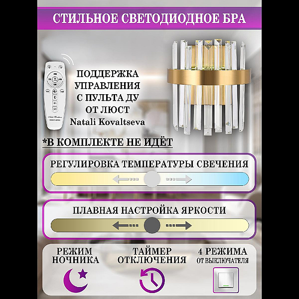 Настенный светодиодный светильник Natali Kovaltseva Led Lamps 81122/1W