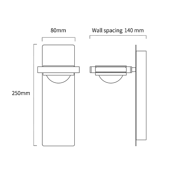 Настенный светильник Delight Collection Wall lamp MT9108-1W gun black