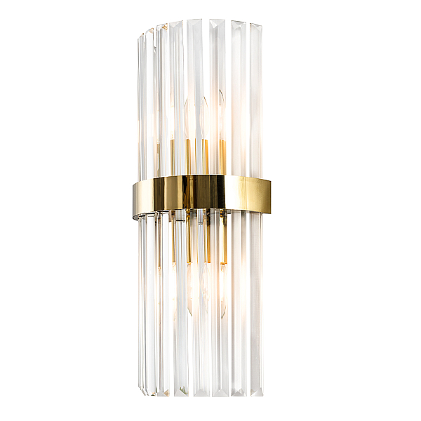 Настенный светильник Crystal Lux Sorpresa AP2 Brass/Transparente