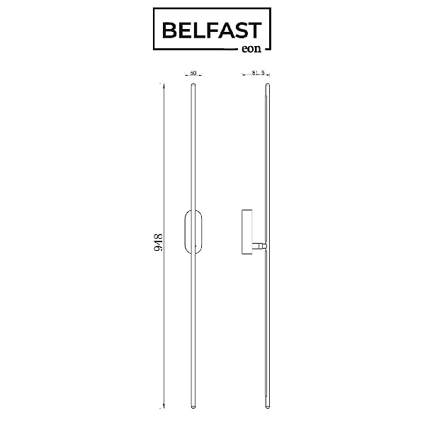 Настенный светильник Belfast Skipton 85001-1W-L BL