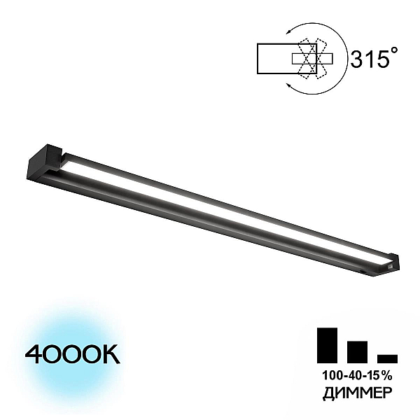 Настенный светодиодный светильник Citilux Визор черный CL708291N