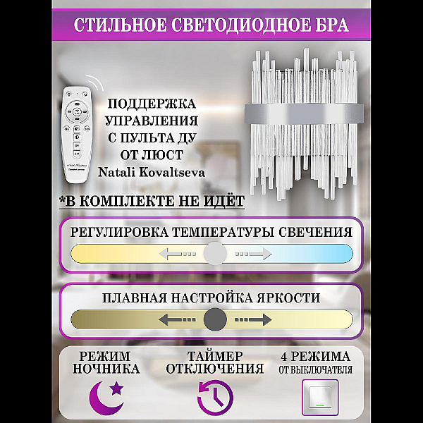Настенный светодиодный светильник Natali Kovaltseva Led Lamps 81119/1W