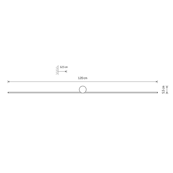Настенный светильник Nowodvorski Spin Led L Black 10622