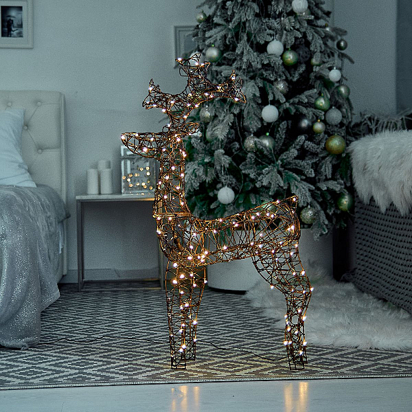 Светодиодная фигура Uniel ULD-M6098-160/SBA WARM WHITE IP44 DEER-3 UL-00012363