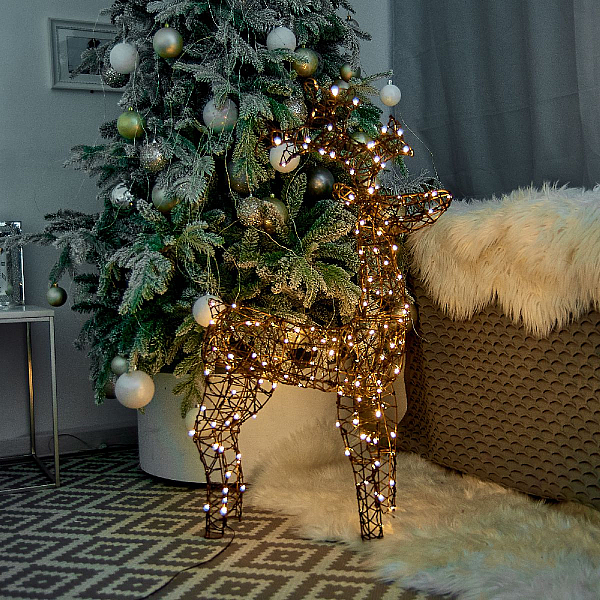 Светодиодная фигура Uniel ULD-M6098-160/SBA WARM WHITE IP44 DEER-3 UL-00012363