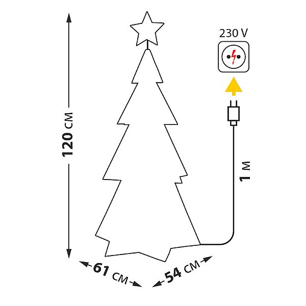 Светодиодная фигура Uniel ULD-R502 220V XMAS TREE UL-00011052