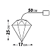 Светильник декоративный Брильянт на батарейках Uniel ULD-R507 3АА DIAMOND UL-00011057