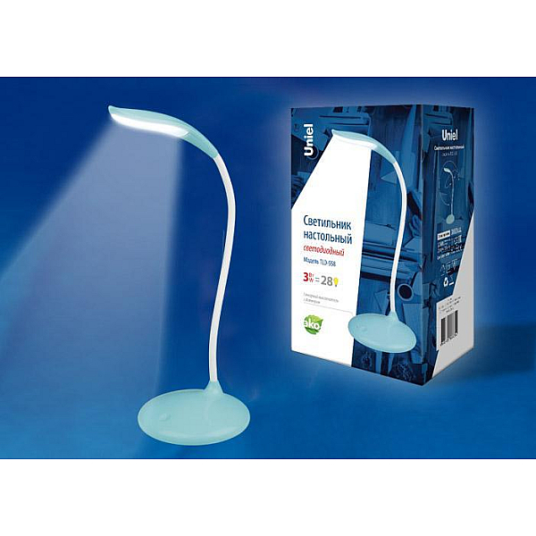Настольная лампа Uniel TLD-558 Blue/LED/280Lm/5000K/Dimmer UL-00004140