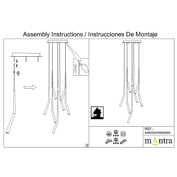 Потолочное основание Mantra Modular Light Florones 9369
