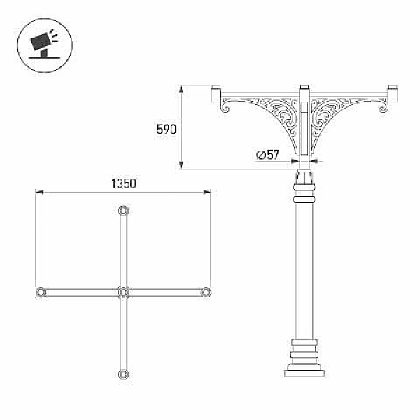 Кронштейн Arlight OXOR-SB5-4 BLACK 051641