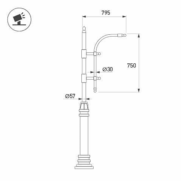 Кронштейн Arlight OXOR-SB3-1 BLACK 051635