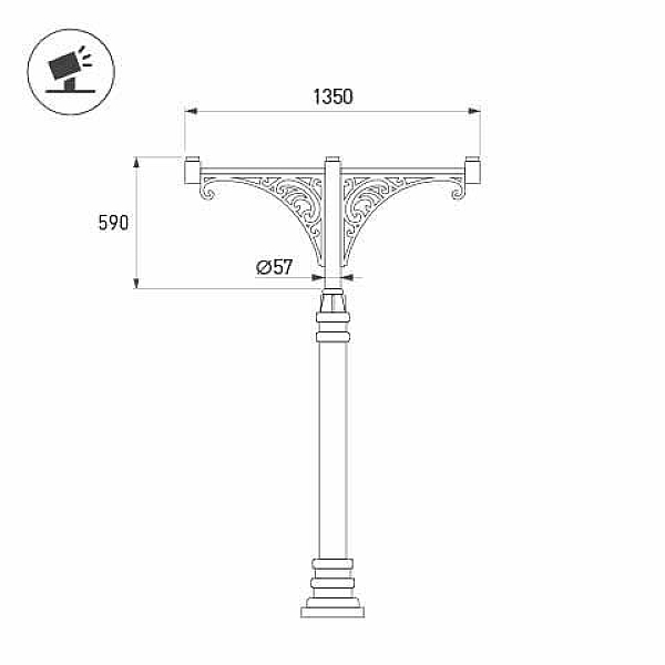 Кронштейн Arlight OXOR-SB5-3 BLACK 051640