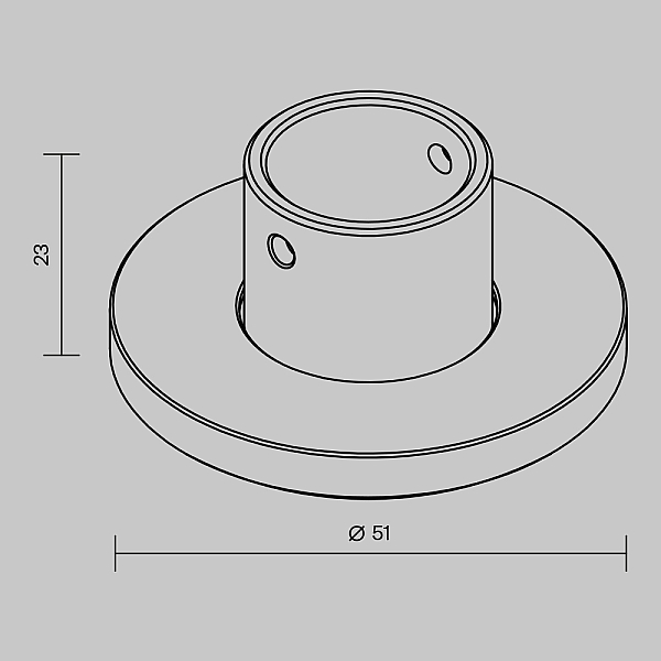 Основание напольное для круглого шинопровода Maytoni Technical Accessories for tracks Levity TRA184BC-R-11B