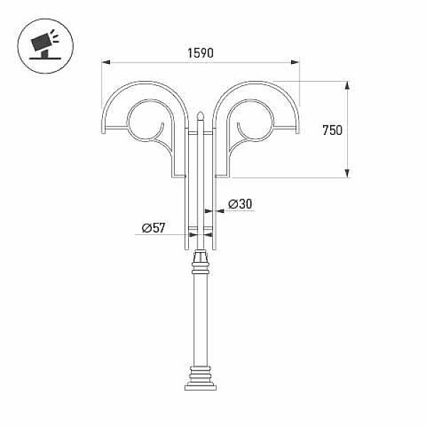 Кронштейн Arlight OXOR-SB2-2 BLACK 051634