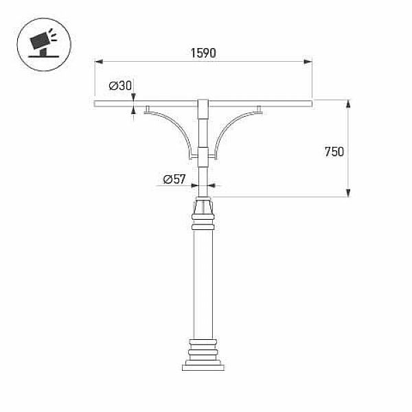 Кронштейн Arlight OXOR-SB1-2 BLACK 051632