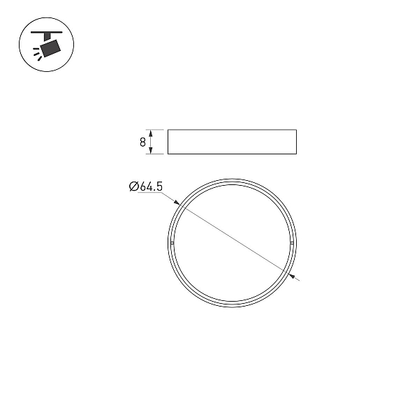 Светофильтр Arlight LGD-ARTIFACT-COLORFUL-FIX-ZOOM-R65 (BK-RD) (Металл) 057144