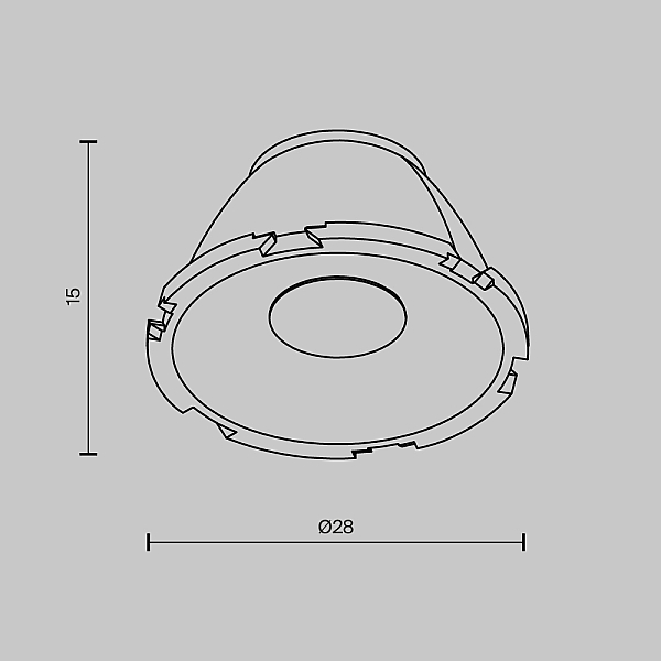 Линза Maytoni Technical Downlight для Alfa LED 36° LensCD28-36