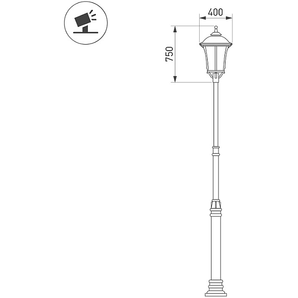 Уличный светильник Arlight OXOR-GRADUA-O-400x750-50W Day4000 (BK, 120 deg, 230V) IP65 052392
