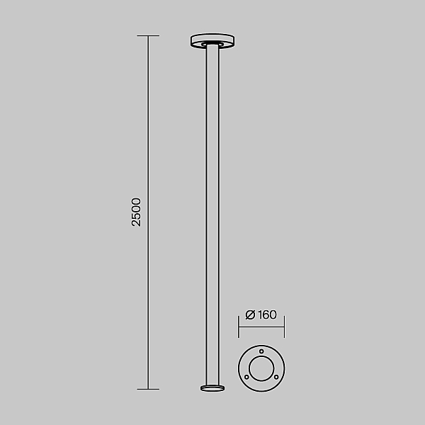Садово-парковый светильник Maytoni Outdoor Nail O529FL-L30B3K