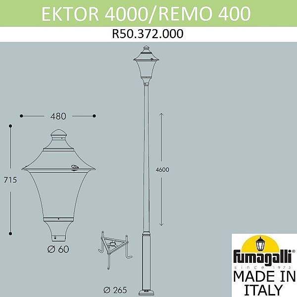 Парковый светильник Fumagalli Remo R50.372.000.LXH27