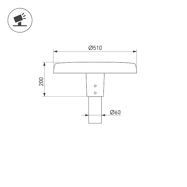 Уличный светильник Arlight ALT-CAN-50W Warm3000 (BK, 140 deg, 230V) (IP65 Металл) 051859