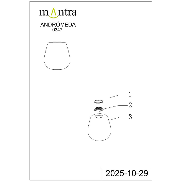 Плафон Mantra Andromeda 9347