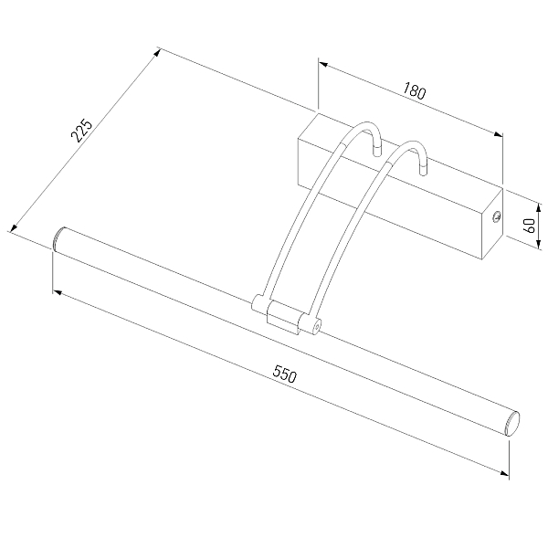 Подсветка для картин Elektrostandard Simple LED 10W 1011 IP20 никель 4690389106149