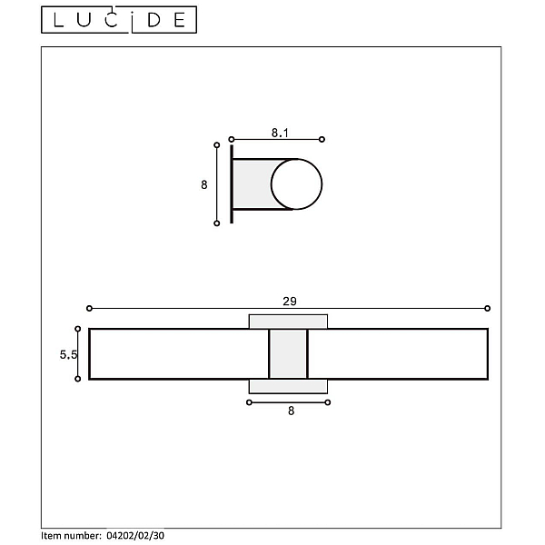 Подсветка для зеркал Lucide Jesse 04202/02/30