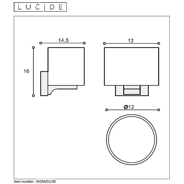 Подсветка для зеркал Lucide Jenno 04204/01/30
