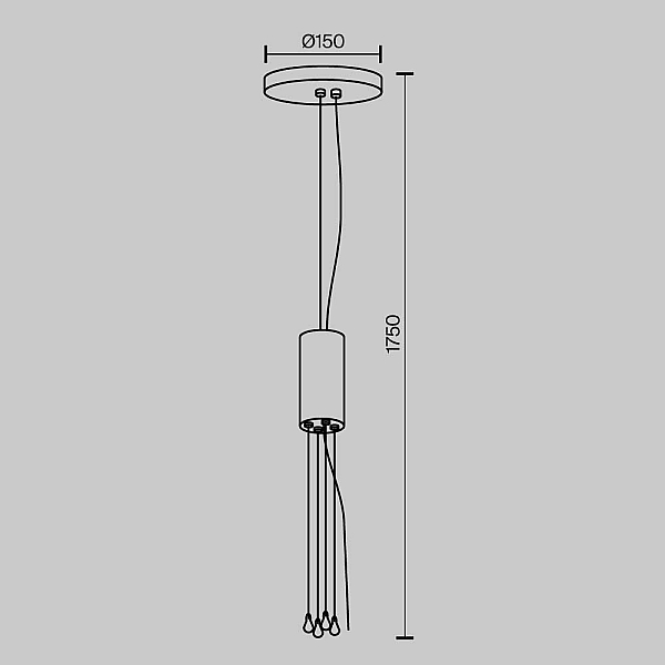 Подвесное крепление Maytoni Technical Zon C032C-04-W-1