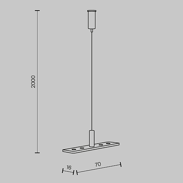 Тросовый подвес Maytoni Technical Accessories for tracks Basity TRA172SW-R-1B