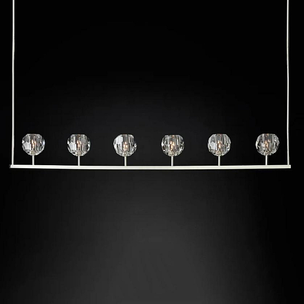 Подвесная люстра Imperium Loft Rh Boule De Cristal Linear Chandelier 6 Nickel 240203-22